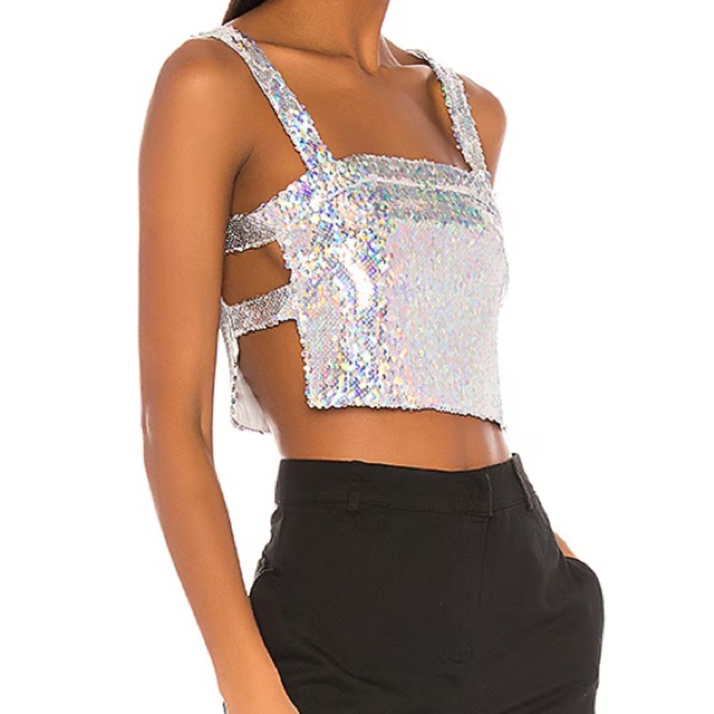 Revolve Karla Cut Out Top In Iridescent